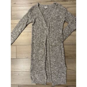 MERONA Women’s Long Cardigan Sweater Y2K Medium M Brown Beige Spring Vintage
